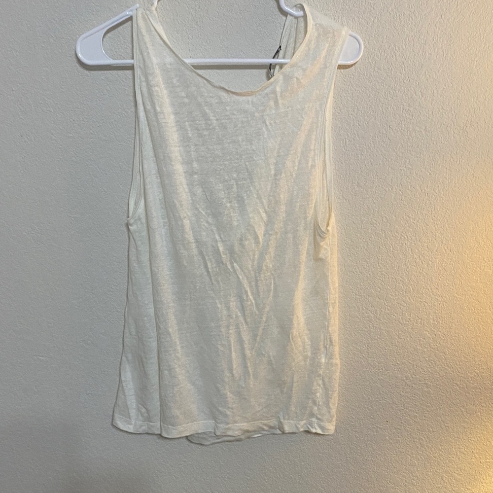 Zara Cream Lightweight Tank Top